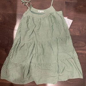 O’Neill Green and Tan striped dress